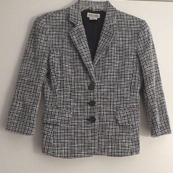 FINAL MICHAEL KORS BLACK/WHITE JACKET - Picture 1 of 4